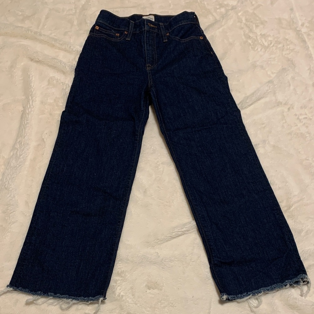 J. Crew Dark Indigo Wide-Leg Jeans